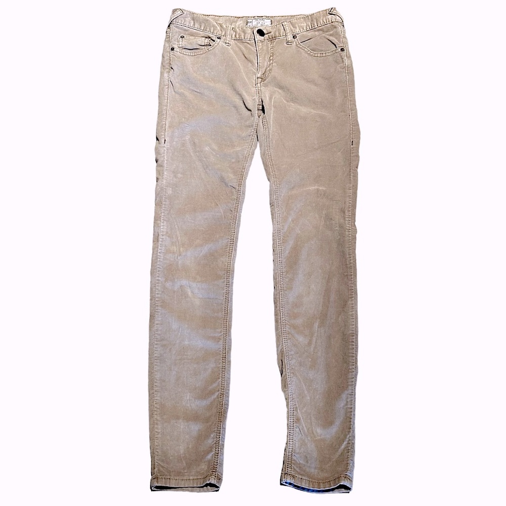 Free People tan corduroy skinny jeans Size 28